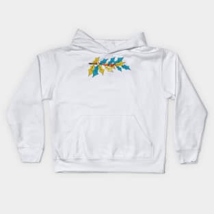 Holly Branch with Berries Kids Hoodie